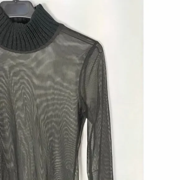 Zara black mesh bodysuit Size S - Picture 2 of 8